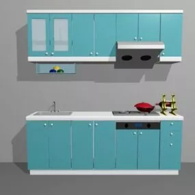 Apartment Kitchen Small Cabinet 3d model