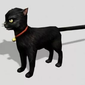 Small Black Cat 3d model