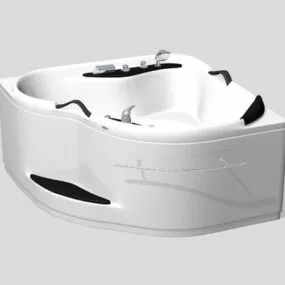 Corner Curved Jacuzzi Tub 3d model