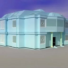 Small Tropical Country House 3d model