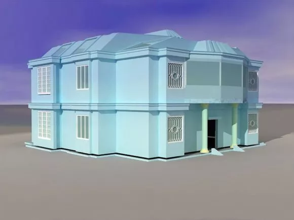 Chimney House Building Component 3d model