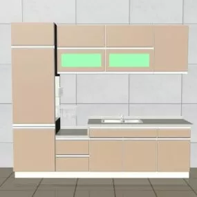 Small Size Kitchen Cabinet Design 3d model