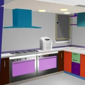 Small L Kitchen Cabinet Ideas 3d model