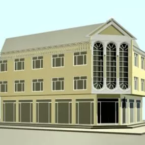 Small Office European Building 3d model