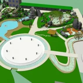 Green Park Design 3d model
