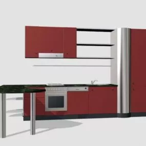 Studio Apartment Kitchen Cabinet 3d model