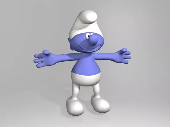 Cartoon Smurf Character 3d model Cartoon Smurf Character 3d model