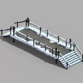 Bridge On Snow 3d model