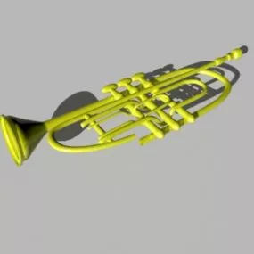 Lowpoly Soprano Cornet 3d model