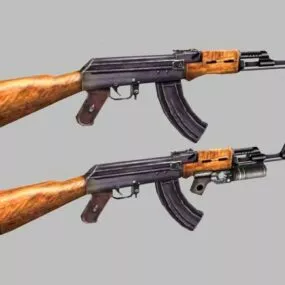 Soviet Ak47 Set 3d model