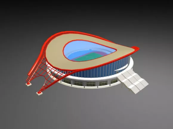 School Classroom Building 3d model