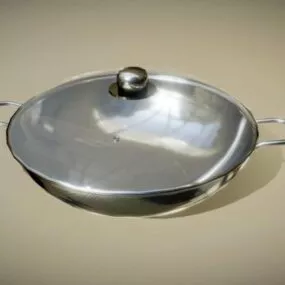 Stainless Steel Cooking Pan 3d model