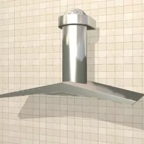 Stainless Steel Kitchen Hood 3d model