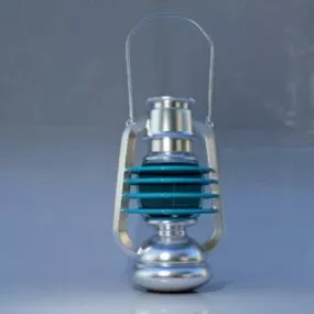 Stainless Steel Vintage Lerosene Lamp 3d model