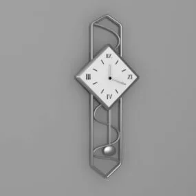 Stainless Steel Wall Clock 3d model