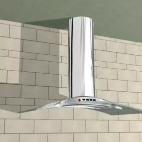 Stainless Steel Range Hood 3d model