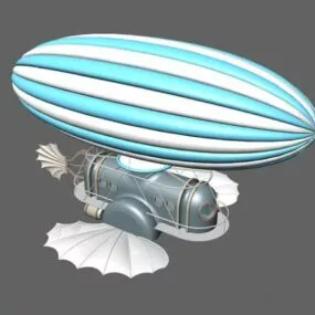 Steampunk Airship Zeppelin 3d model