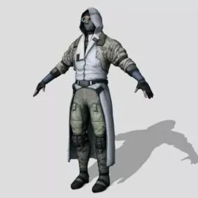 Steampunk Sniper Warrior 3d model