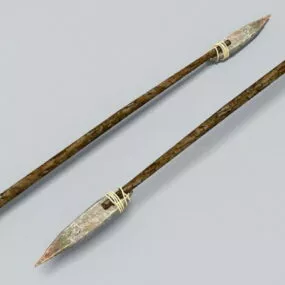 Stone Age Spear Weapon 3d model