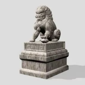 Stone Chinese Lion 3d model