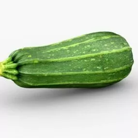 Striped Zucchini 3d model