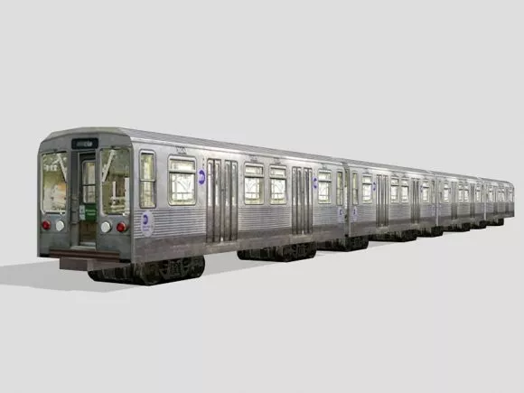 Red Train Caboose 3d model