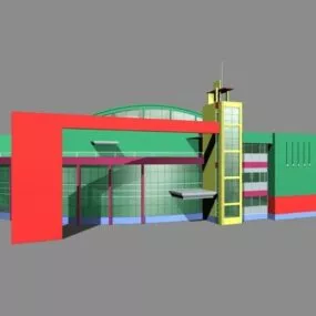 Supermarket Exterior Building 3d model