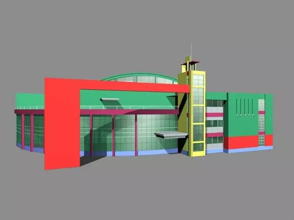 Supermarket Booth Shelf 3d model