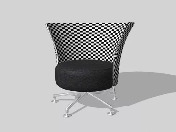 Two Wood Chairs 3d model