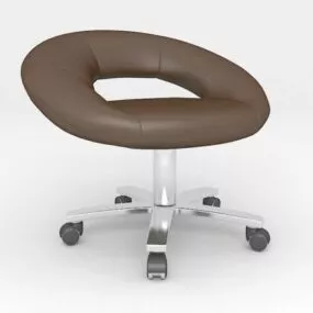 Wheels Swivel Stool 3d model