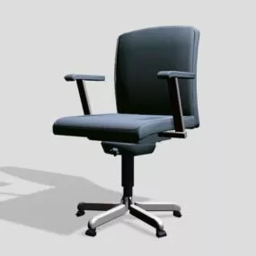 Office Swivel Wheels Chair With Arms 3d model