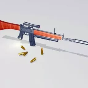 Tactical Rifle With Shells 3d model