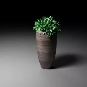 Tall Potted Plant 3d model