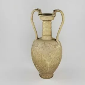 Tall Pottery Vase 3d model