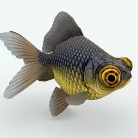 Realistic Telescope Eye Goldfish 3d model