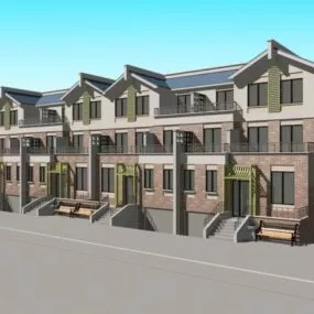 Terraced Townhouse 3d model