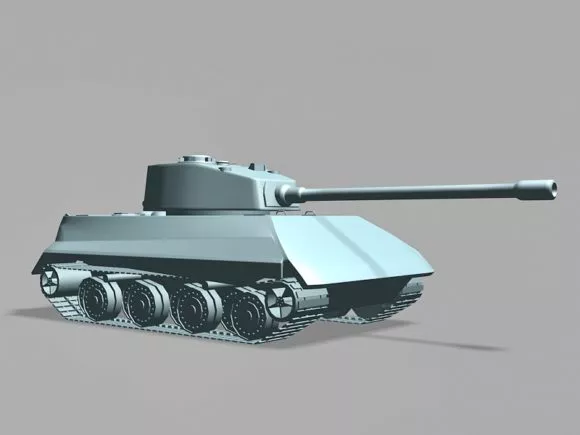 Lowpoly Scifi Tank With Armor 3d model