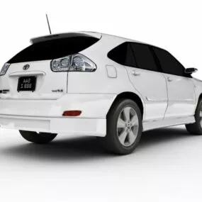 White Toyota Harrier Hybrid 3d model