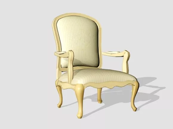 Green Sofa Armchair With Cushion 3d model