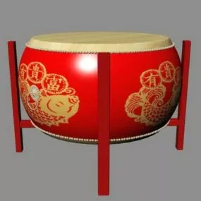 Chinese Drum 3d model