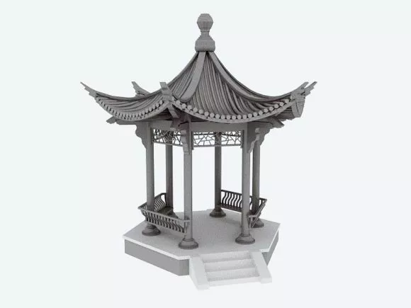 A  Of School Entrance Gate 3d model