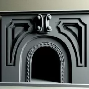 Elegant European Fireplace 3d model