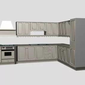 Traditional Kitchen Cabinet Design 3d model