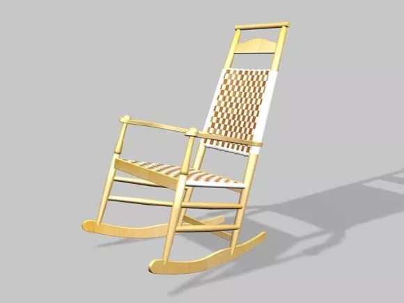 Modern Relax Chair With Ottoman 3d model