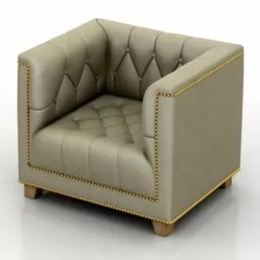 Tufted Club Chair 3d model