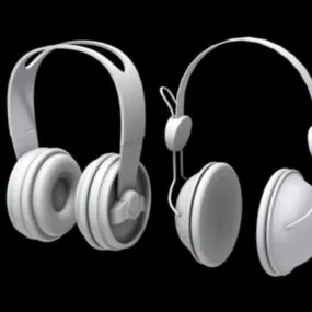 Two Modern Headphones 3d model