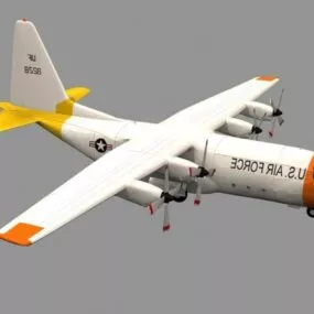 Usa Coast Guard Hc130 Aircraft 3d model
