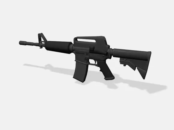 Flame Weapon Gaming Object 3d model