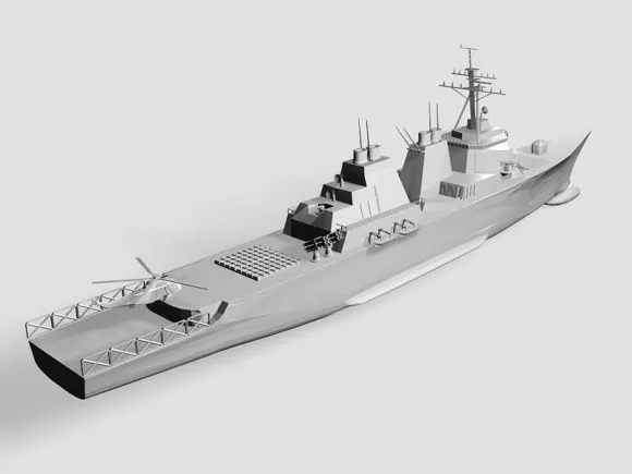 Navy Missile Cruiser 3d model Navy Missile Cruiser 3d model