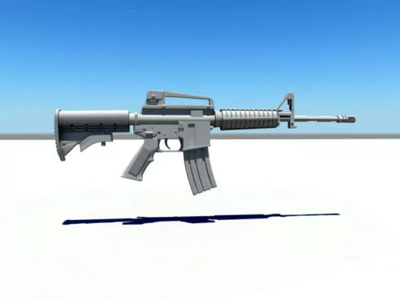 M16 Assault Rifle Lowpoly 3d model
